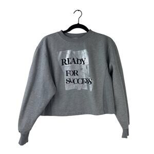 Zara graphic tee crewneck cropped sweatshirt small